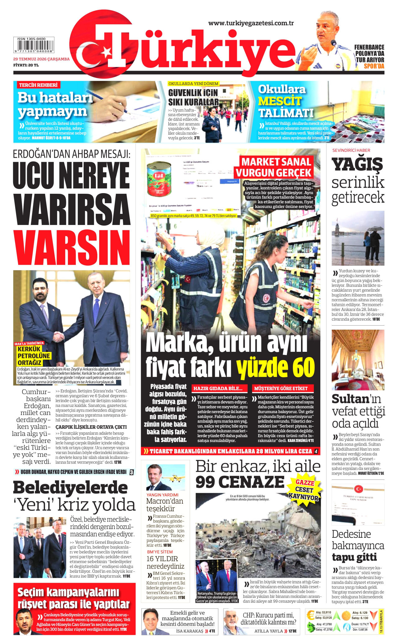 Gazeteler bugün ne yazdı? (29 Temmuz) - 4. fotoğraf