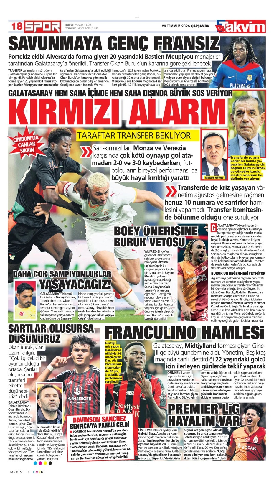 Galatasaray sos veriyor! Spor basını bugün ne yazdı? (29 Temmuz) - 8. fotoğraf