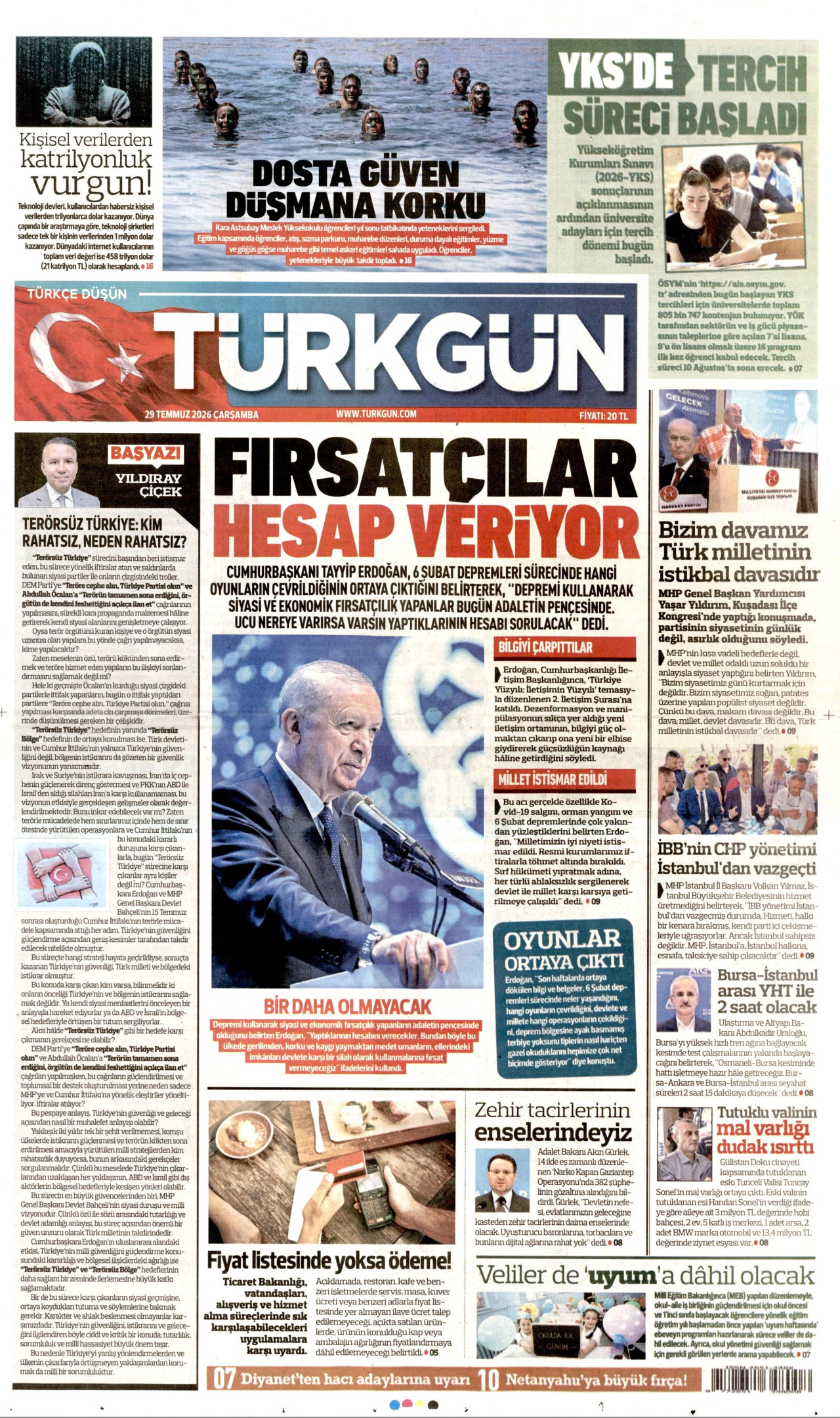 Gazeteler bugün ne yazdı? (29 Temmuz) - 11. fotoğraf