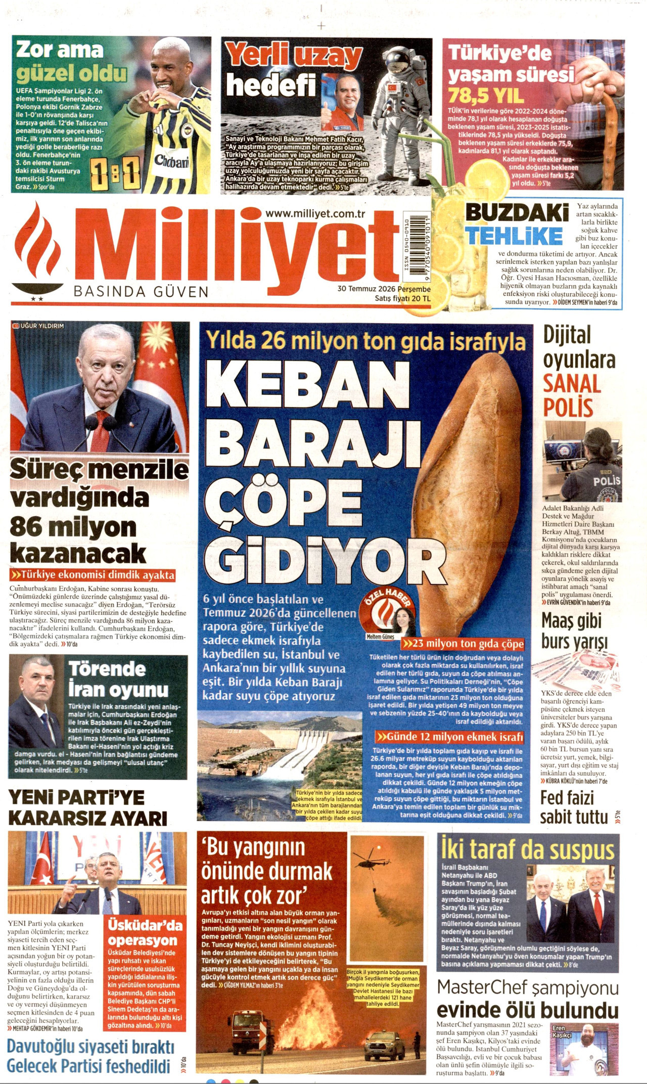Gazeteler bugün ne yazdı? (30 Temmuz) - 9. fotoğraf