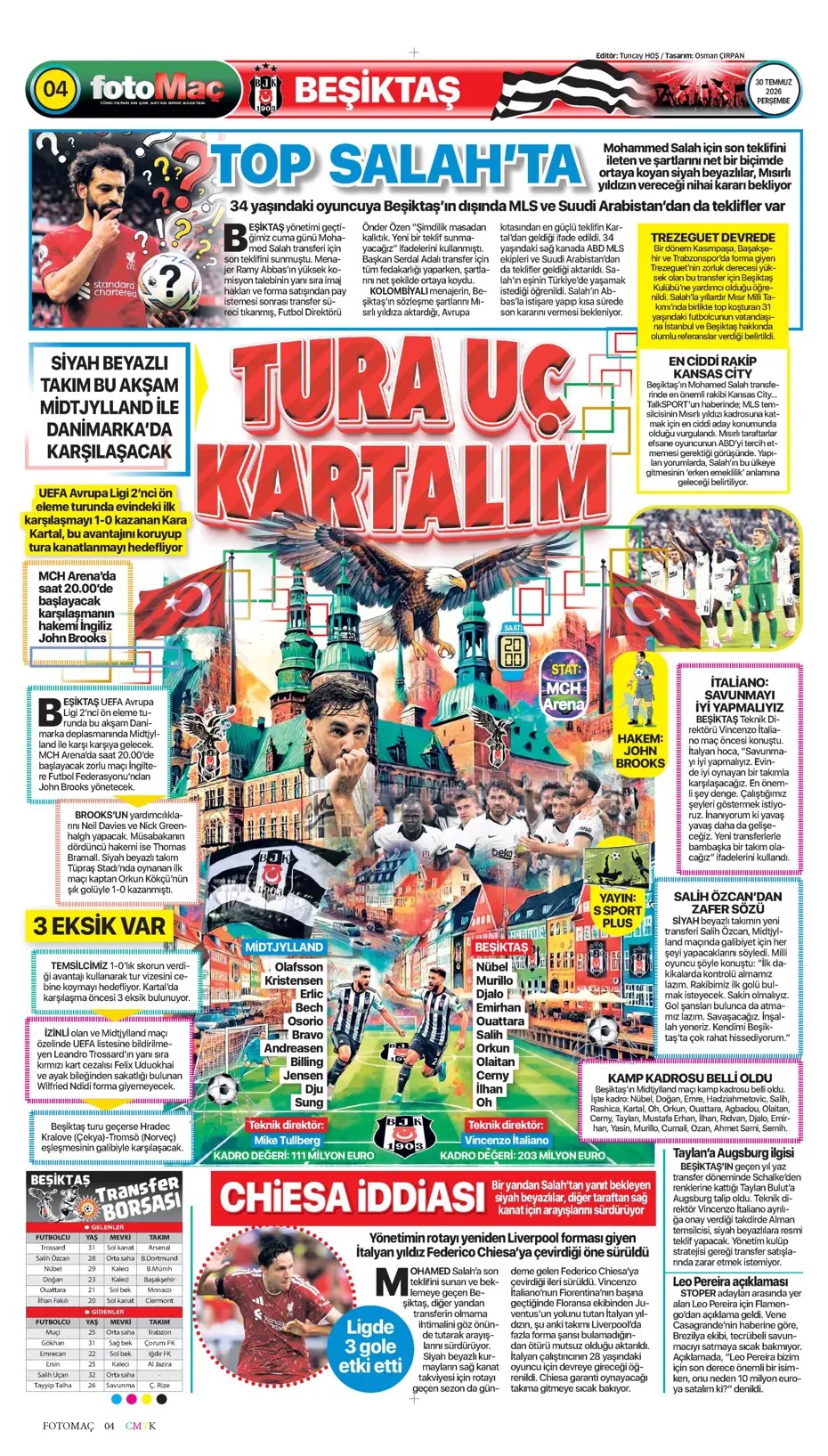 Vur pençeni Kartal! Spor basını bugün ne yazdı? (30 Temmuz) - 9. fotoğraf