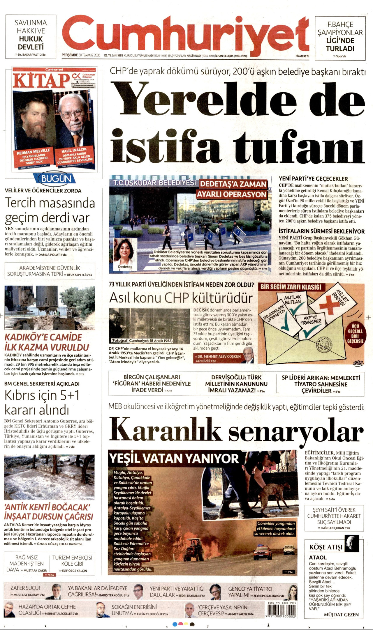 Gazeteler bugün ne yazdı? (30 Temmuz) - 5. fotoğraf