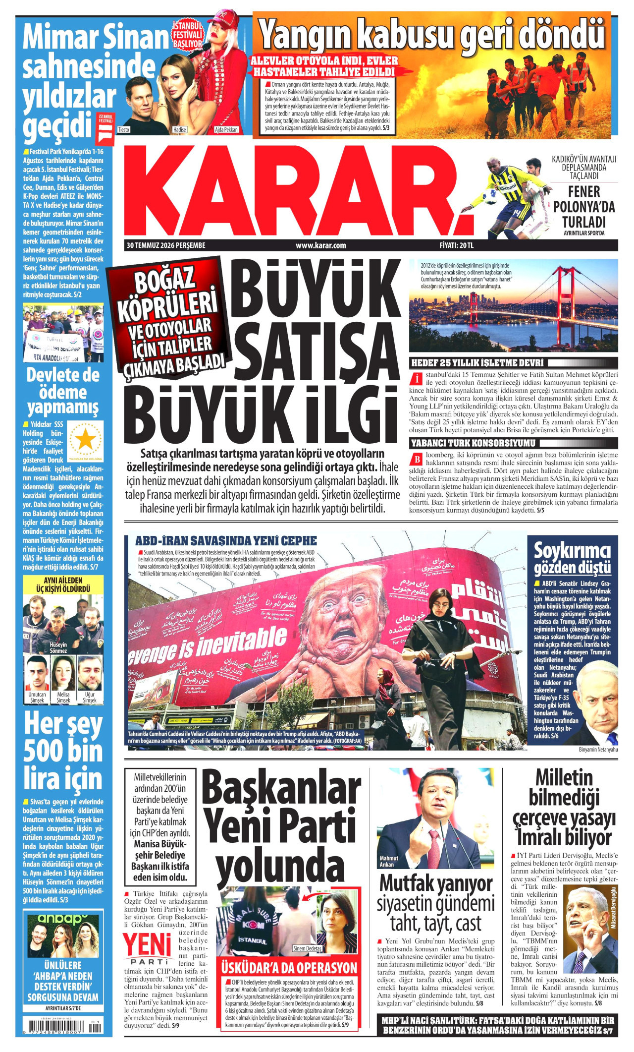 Gazeteler bugün ne yazdı? (30 Temmuz) - 6. fotoğraf