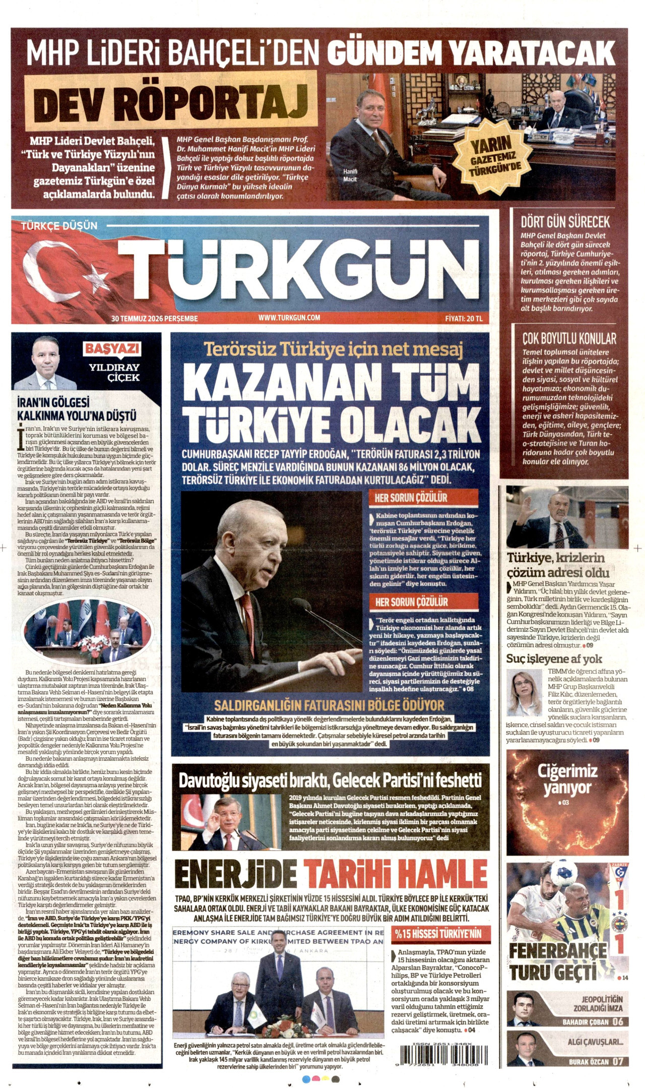 Gazeteler bugün ne yazdı? (30 Temmuz) - 8. fotoğraf