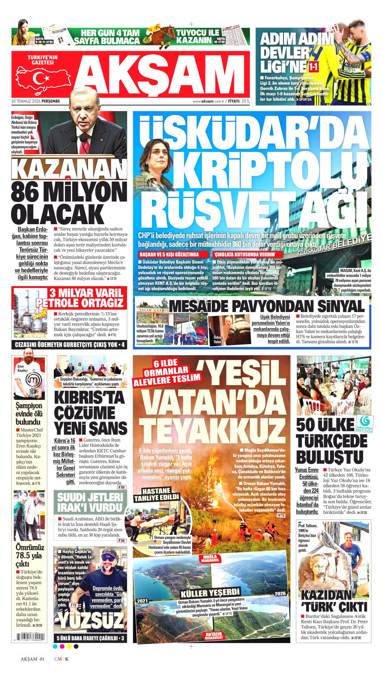Gazeteler bugün ne yazdı? (30 Temmuz) - 11. fotoğraf