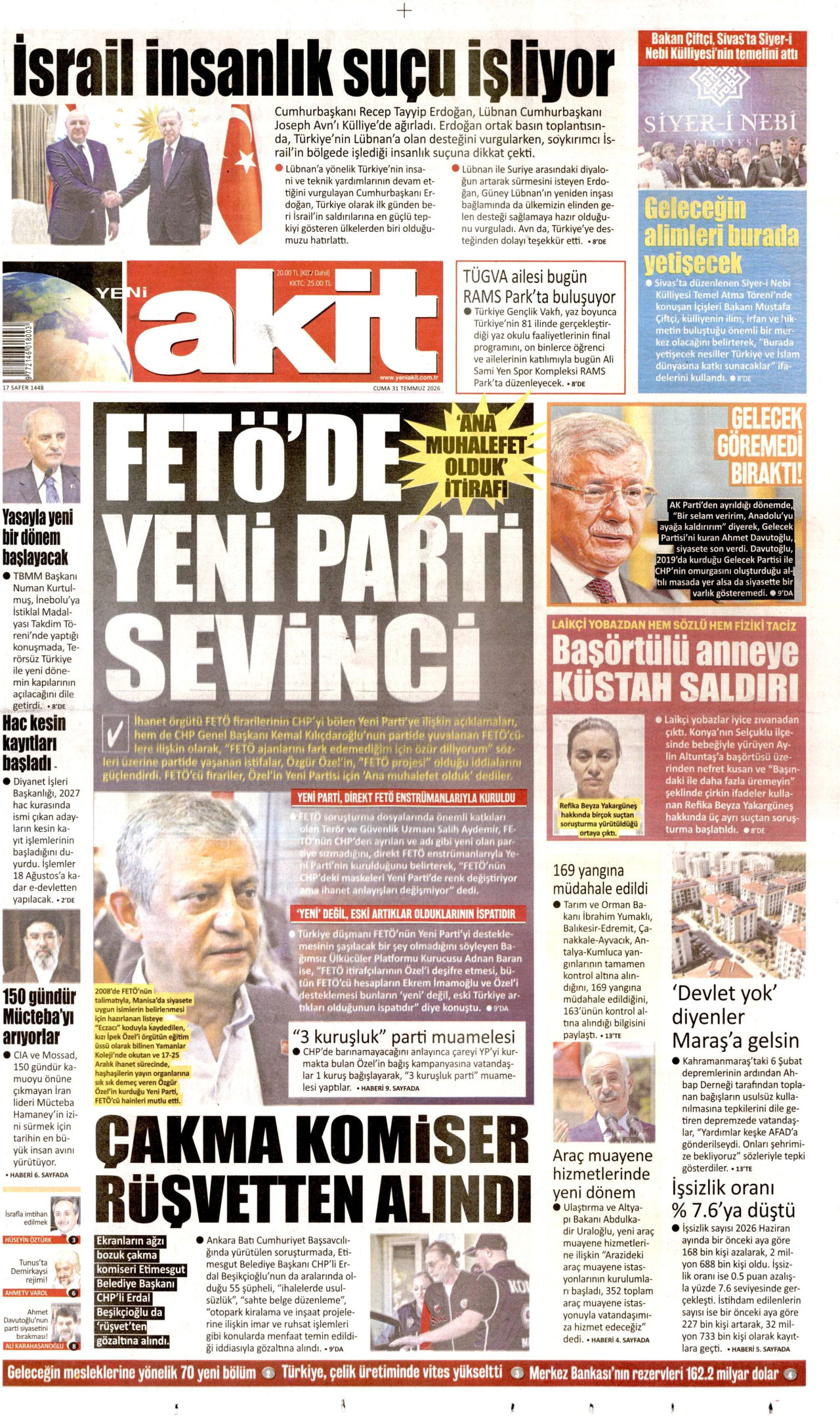 Gazeteler bugün ne yazdı? (31 Temmuz) - 6. fotoğraf