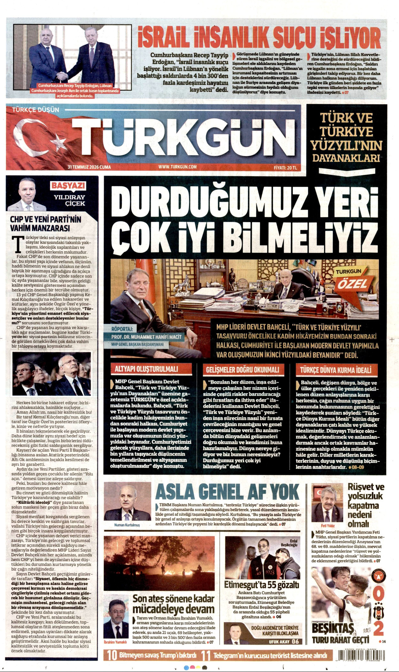 Gazeteler bugün ne yazdı? (31 Temmuz) - 10. fotoğraf