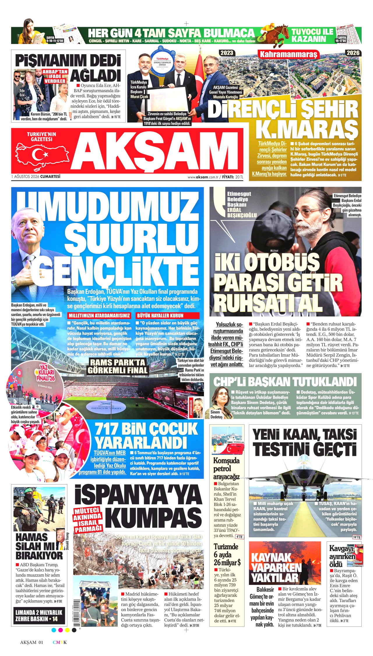 Gazeteler bugün ne yazdı? (1 Ağustos) - 5. fotoğraf
