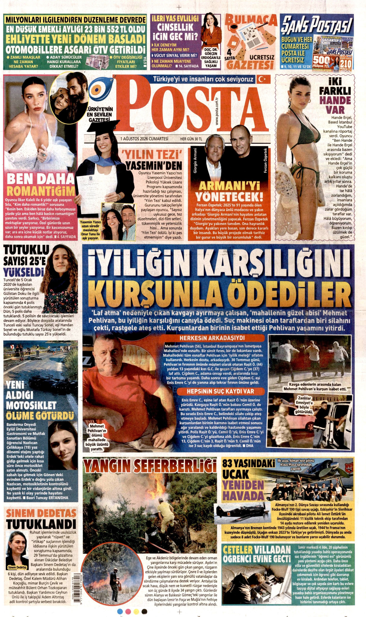 Gazeteler bugün ne yazdı? (1 Ağustos) - 9. fotoğraf