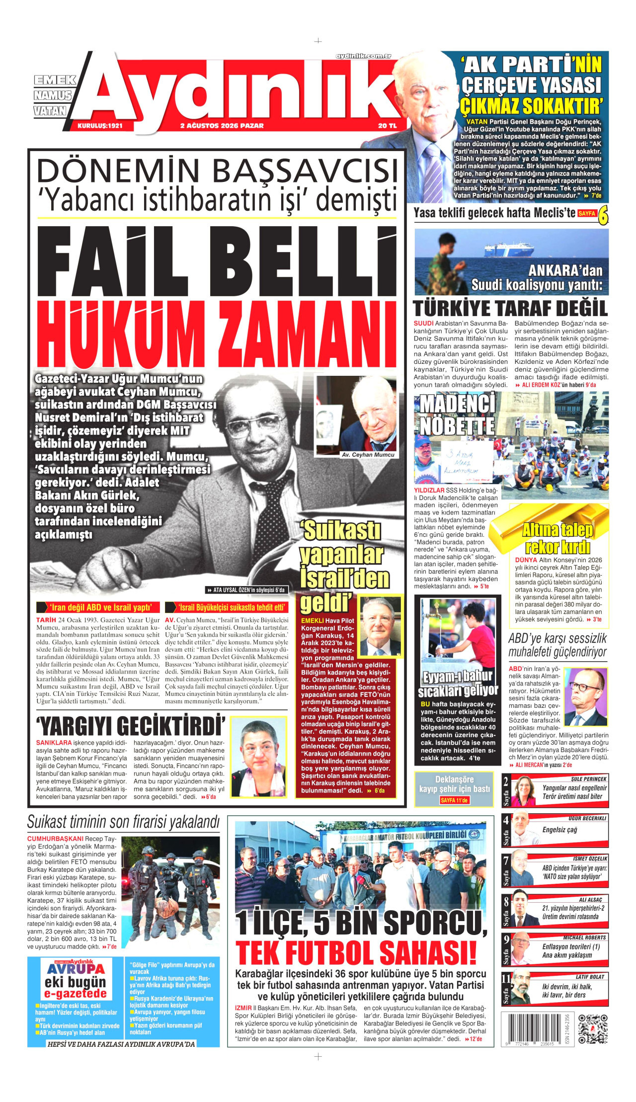 Gazeteler bugün ne yazdı? (2 Ağustos) - 9. fotoğraf