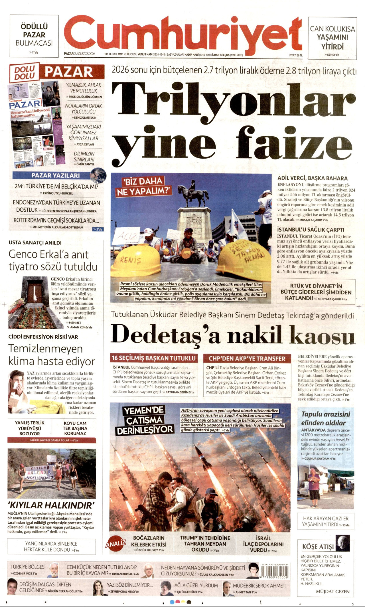 Gazeteler bugün ne yazdı? (2 Ağustos) - 2. fotoğraf