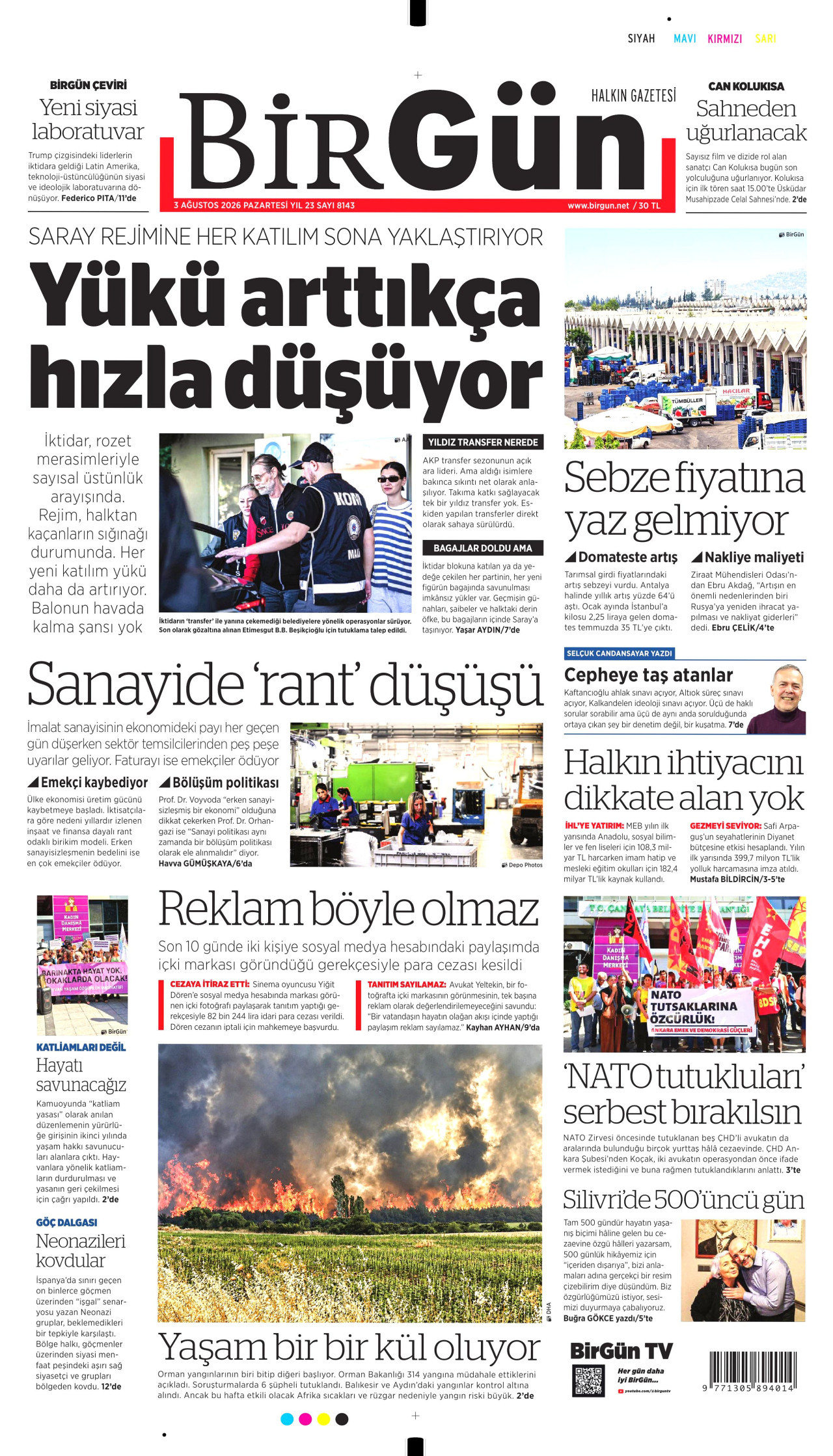 Gazeteler bugün ne yazdı? (3 Ağustos) - 1. fotoğraf