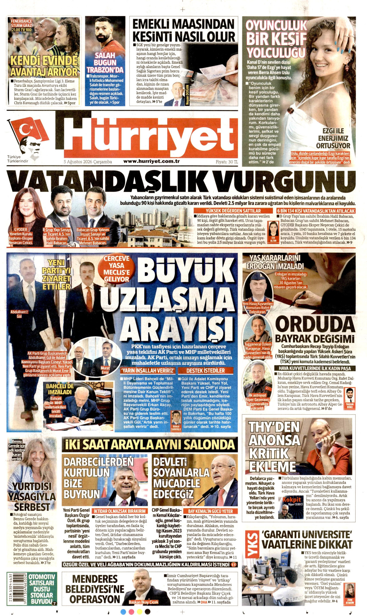 Gazeteler bugün ne yazdı? (5 Ağustos) - 1. fotoğraf