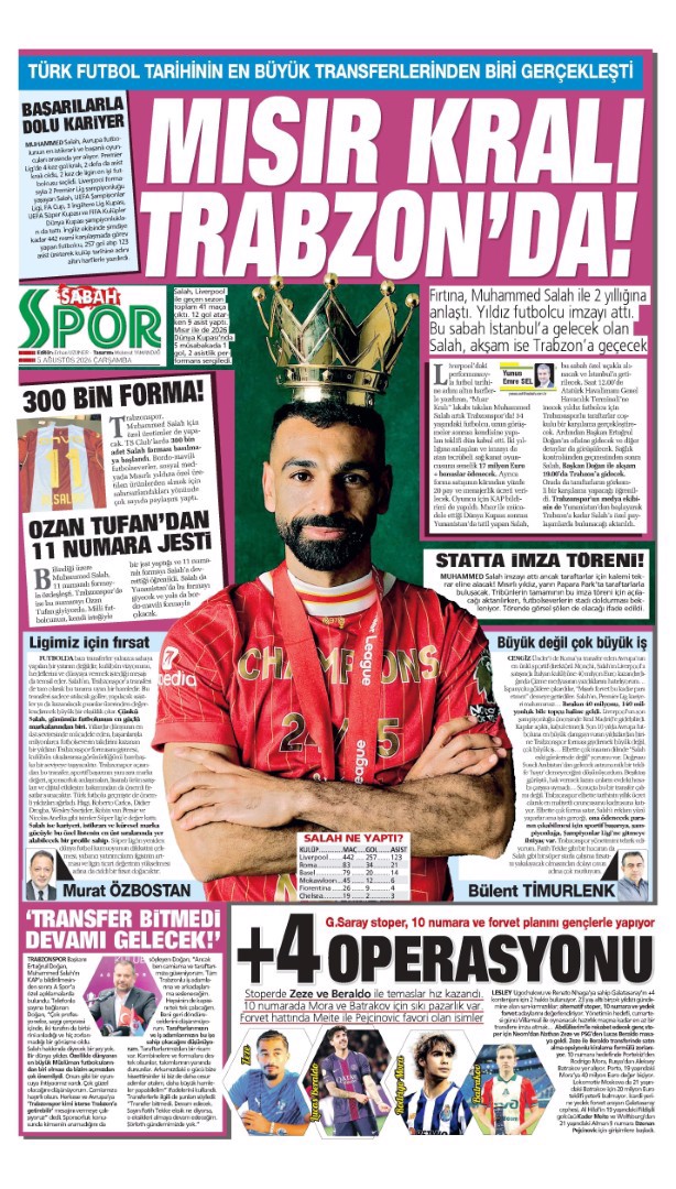 Fırtına koptu, Salah Trabzon'da | Spor manşetleri  - 1. fotoğraf