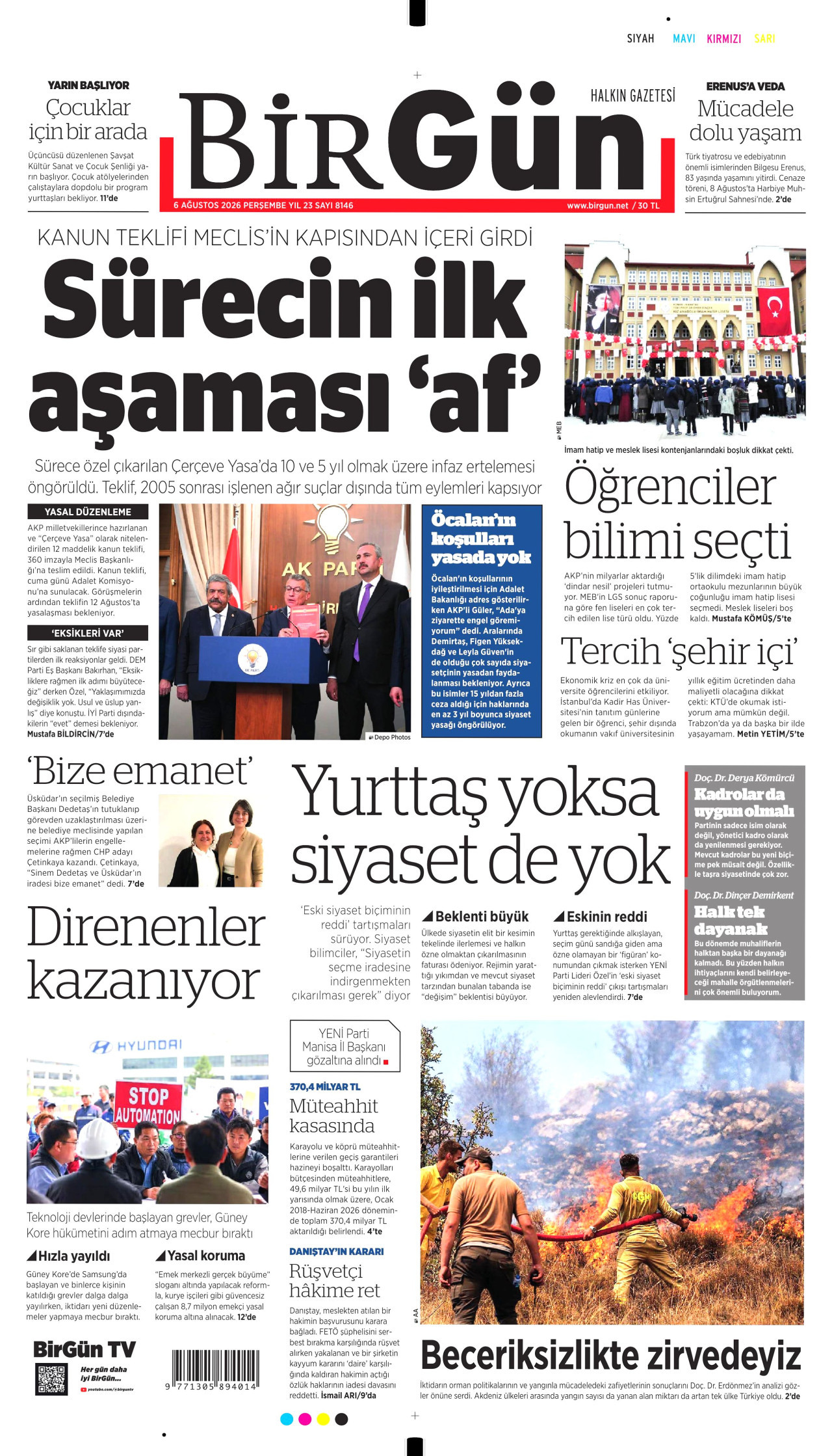 Gazeteler bugün ne yazdı? (6 Ağustos) - 1. fotoğraf