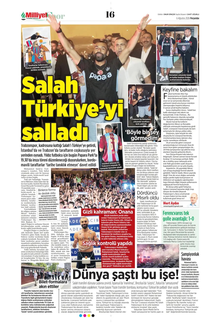 Salah artık Trabzonspor'da! Spor basını bugün ne yazdı? (6 Ağustos)  - 3. fotoğraf