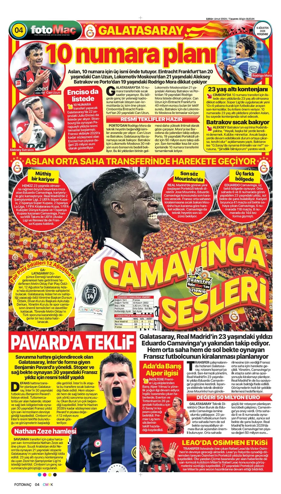 Salah artık Trabzonspor'da! Spor basını bugün ne yazdı? (6 Ağustos)  - 10. fotoğraf