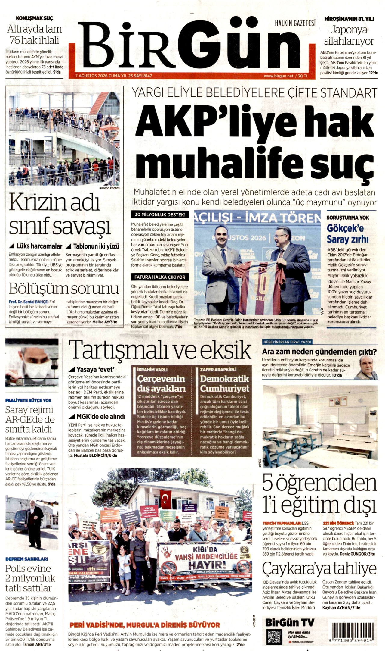 Gazeteler bugün ne yazdı? (7 Ağustos) - 5. fotoğraf