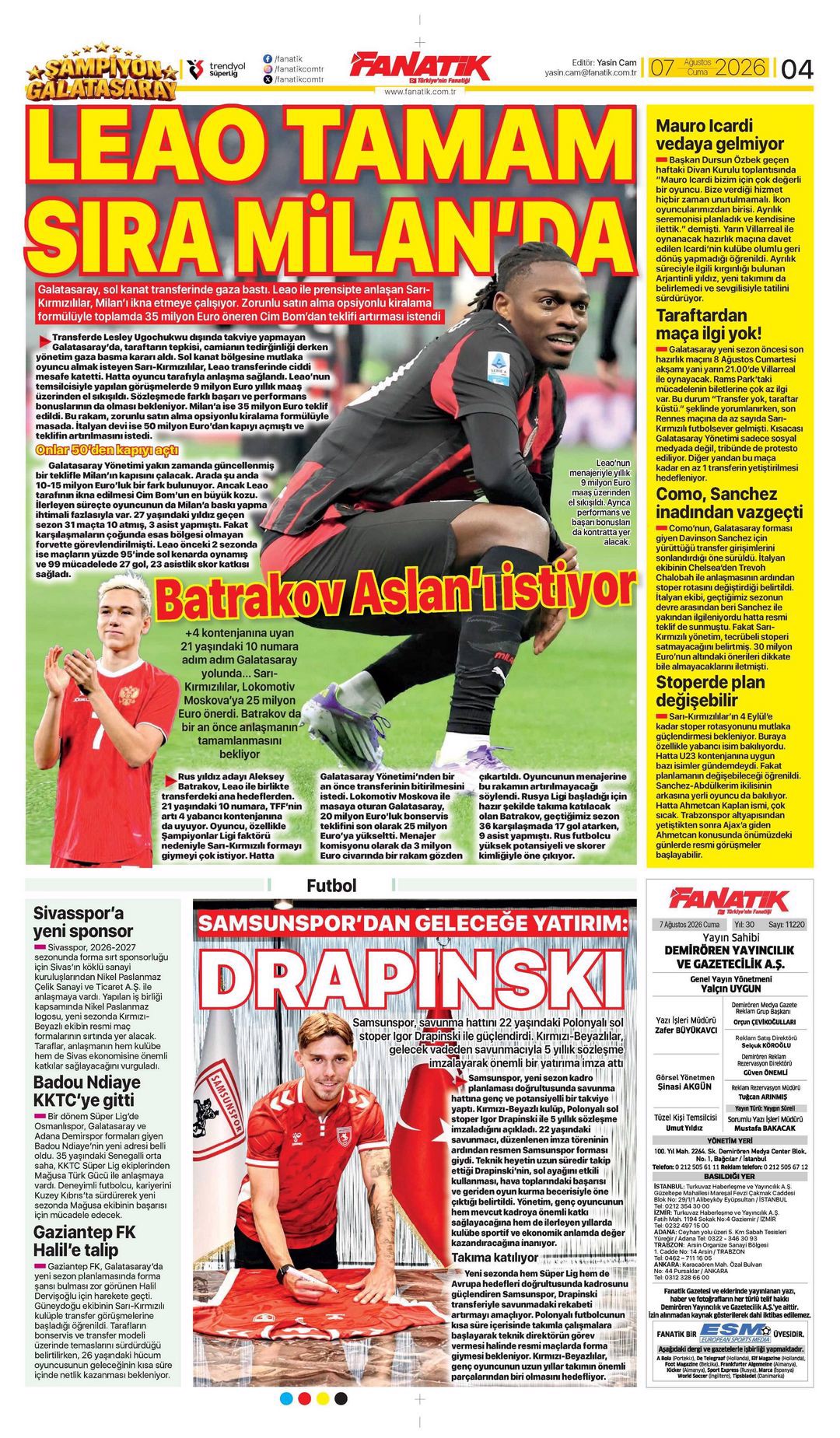 Leao Aslan oluyor | Spor manşetleri - 10. fotoğraf