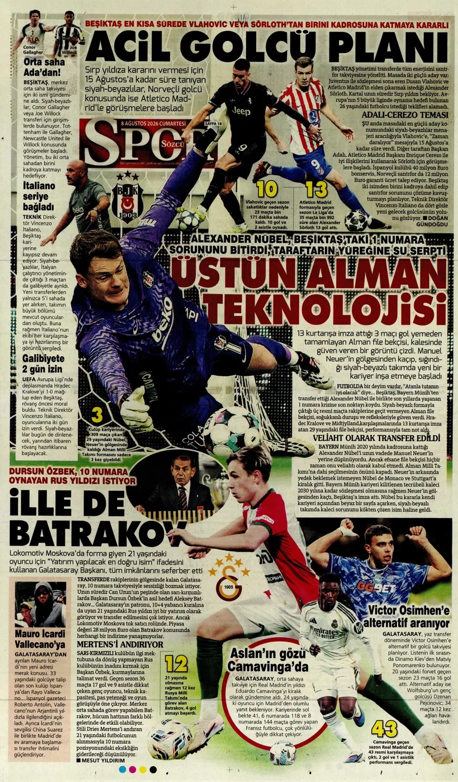 Salah Türkiye'de devrim yapar! Spor basını bugün ne yazdı? (8 Ağustos) - 3. fotoğraf