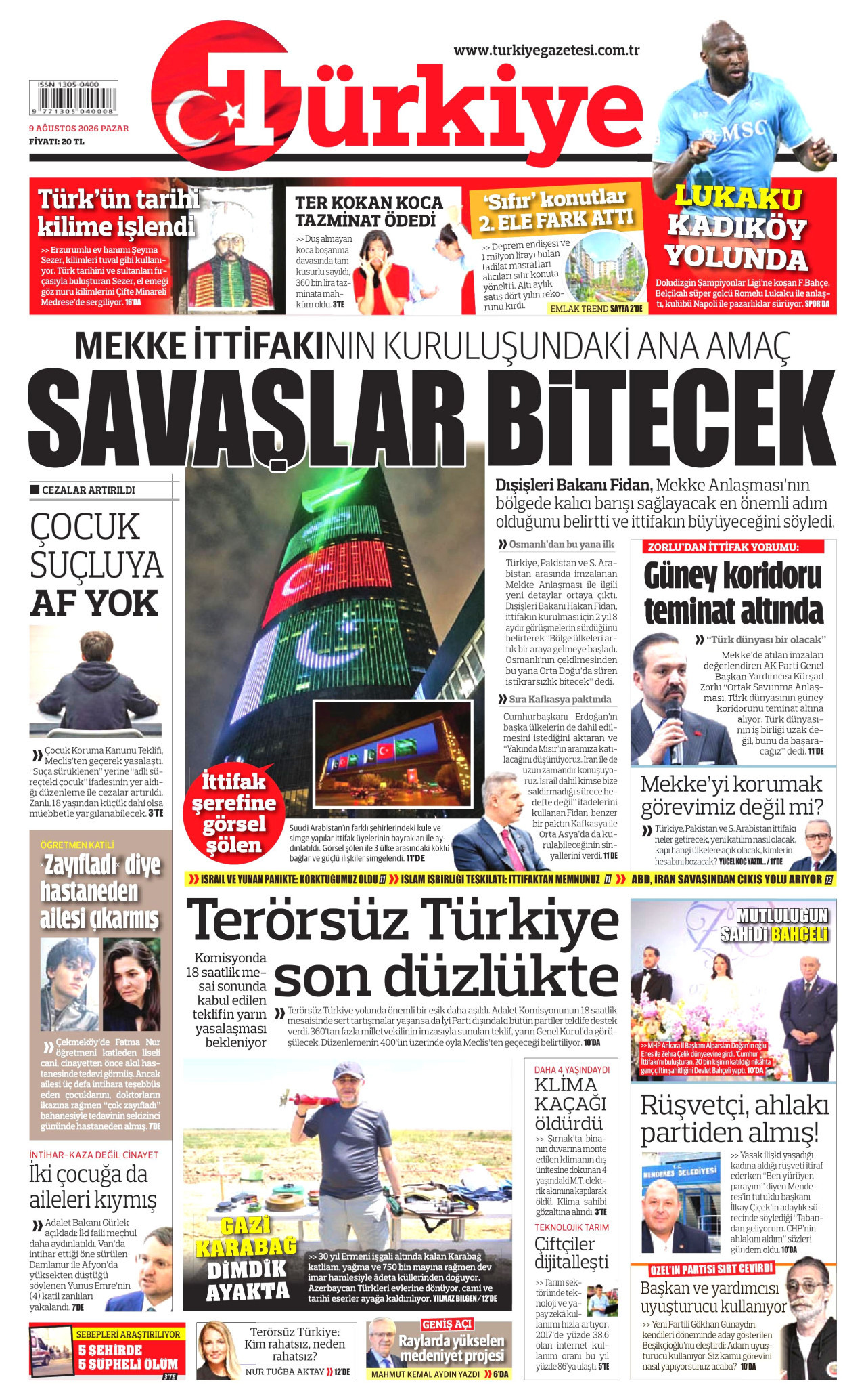 Gazeteler bugün ne yazdı? (9 Ağustos) - 1. fotoğraf