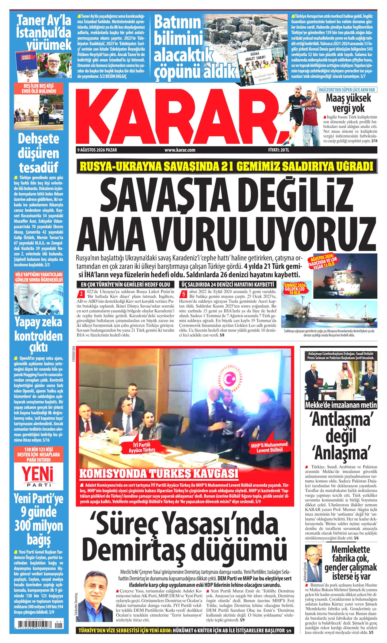 Gazeteler bugün ne yazdı? (9 Ağustos) - 6. fotoğraf