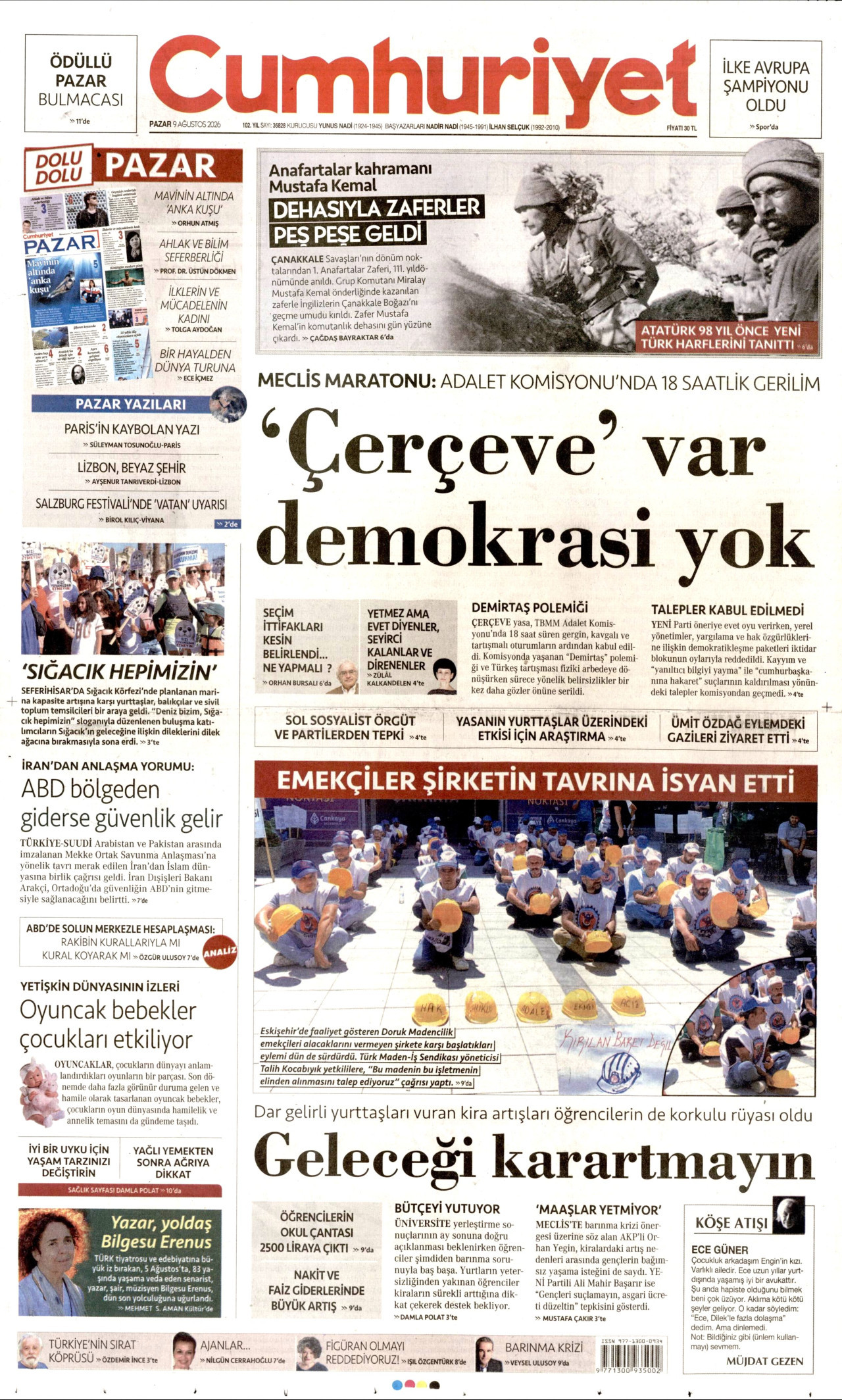 Gazeteler bugün ne yazdı? (9 Ağustos) - 5. fotoğraf