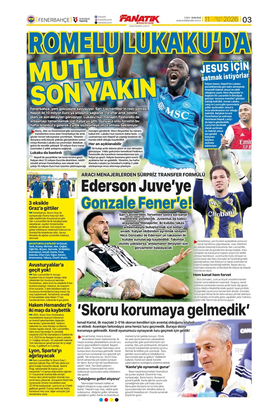 Salah'ın 7 harikası! Spor basını bugün ne yazdı? (11 Ağustos) - 1. fotoğraf