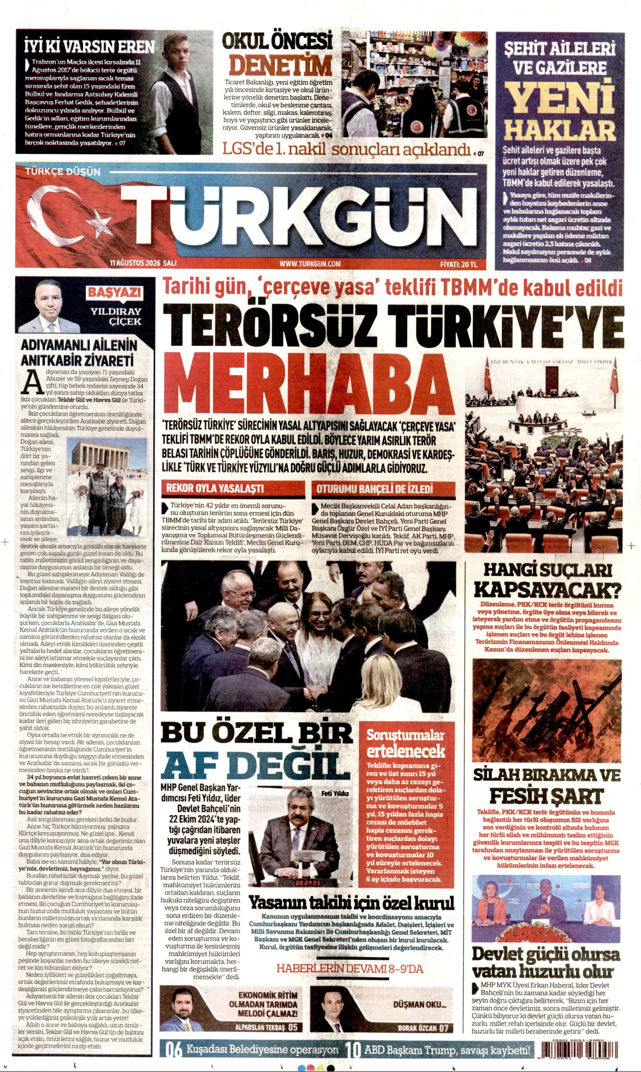 Gazeteler bugün ne yazdı? (11 Ağustos) - 8. fotoğraf
