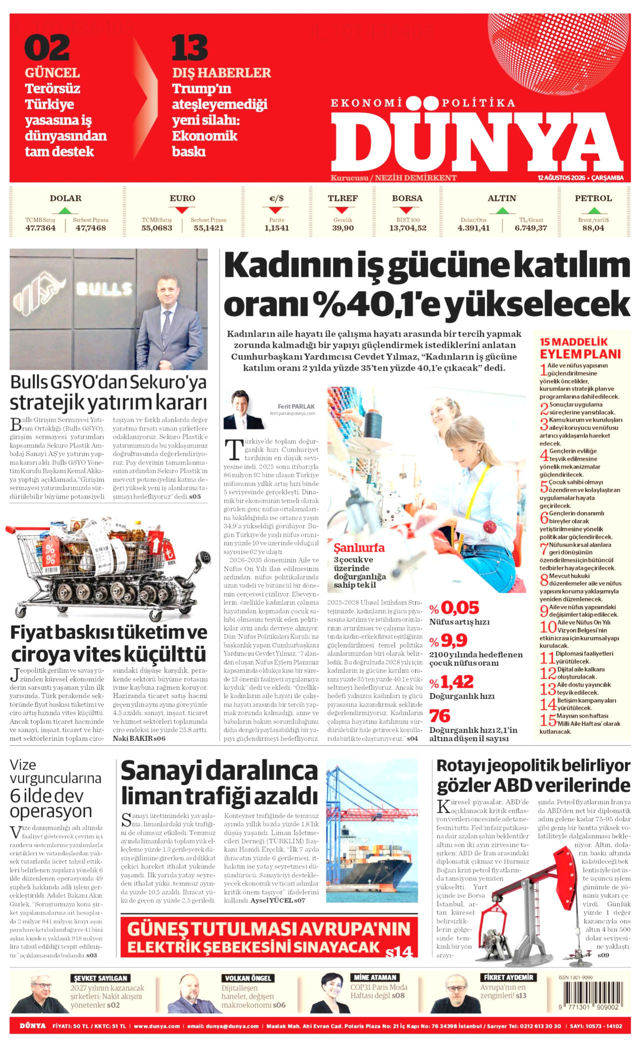 Gazeteler bugün ne yazdı? (12 Ağustos) - 1. fotoğraf