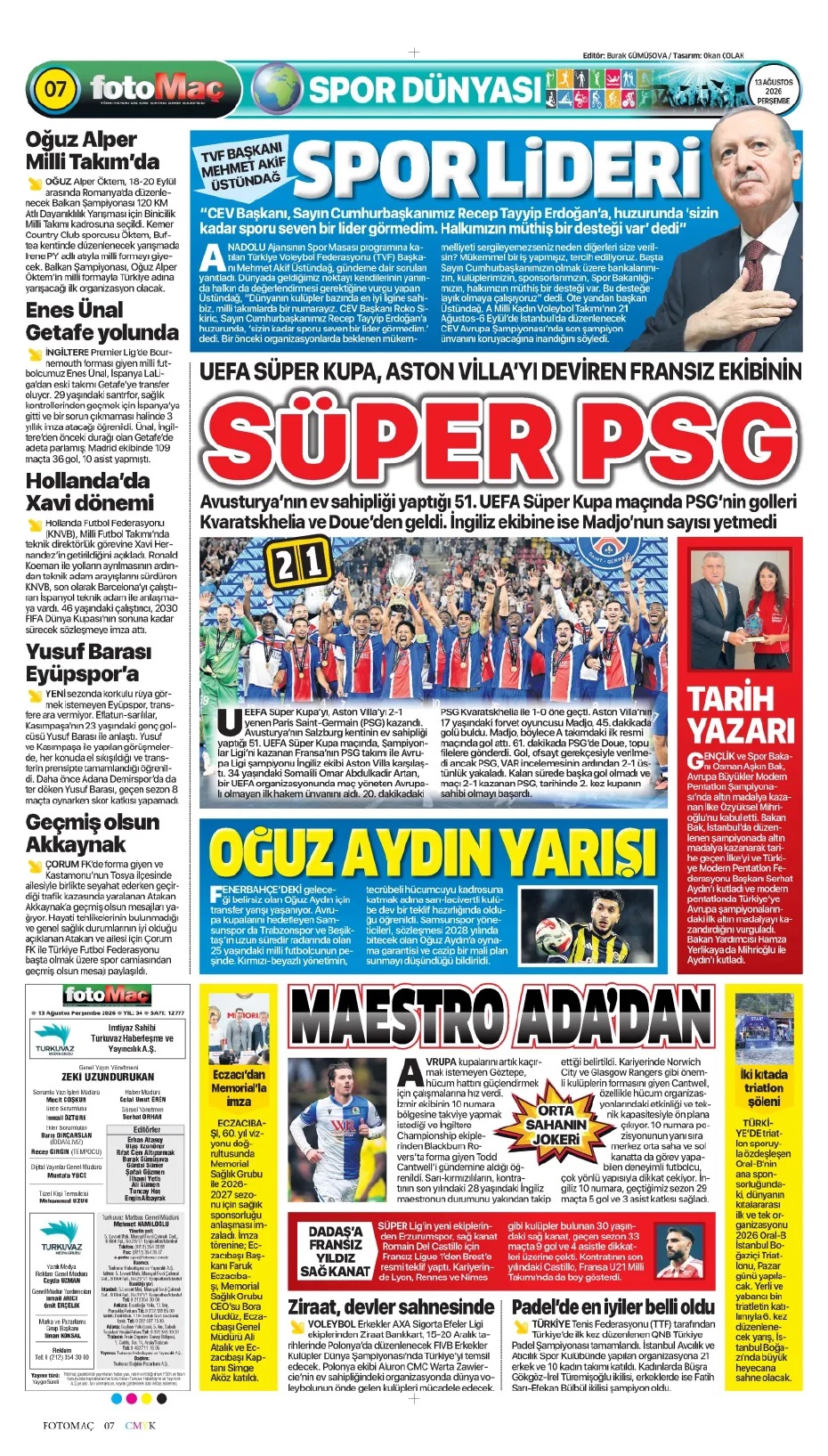 Lukaku Fenerbahçe için cepten ödedi! Spor basını bugün ne yazdı? (13 Ağustos) - 1. fotoğraf