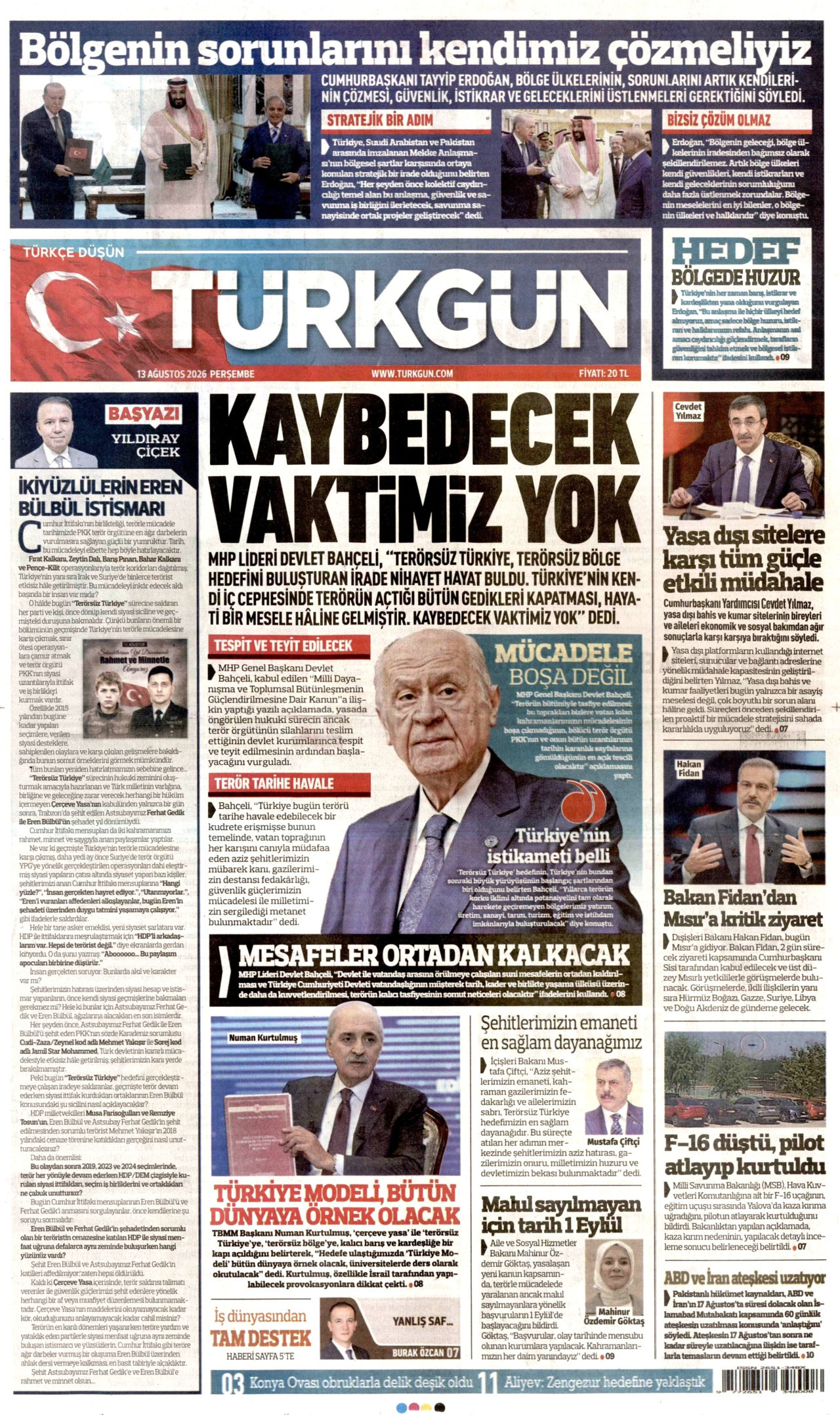 Gazeteler bugün ne yazdı? (13 Ağustos) - 10. fotoğraf