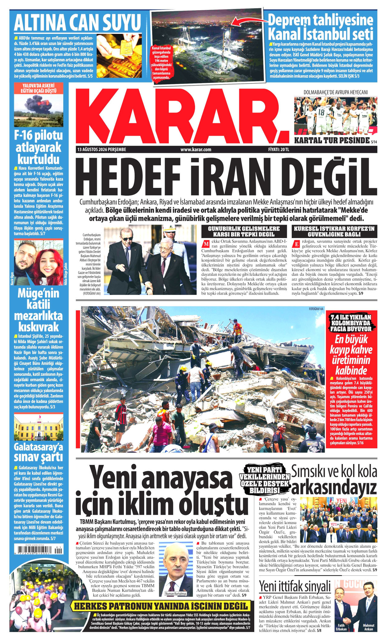 Gazeteler bugün ne yazdı? (13 Ağustos) - 8. fotoğraf