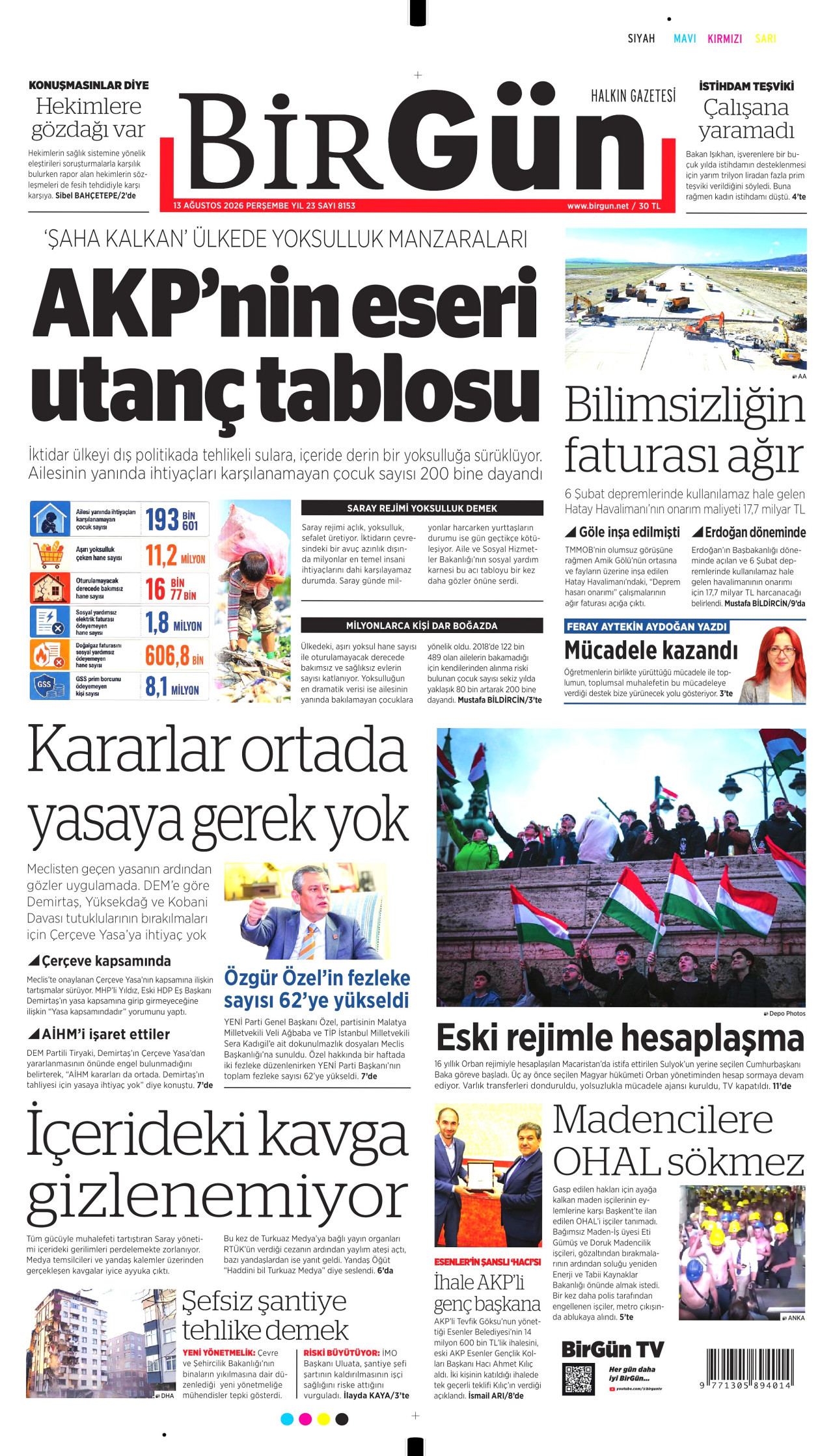 Gazeteler bugün ne yazdı? (13 Ağustos) - 1. fotoğraf