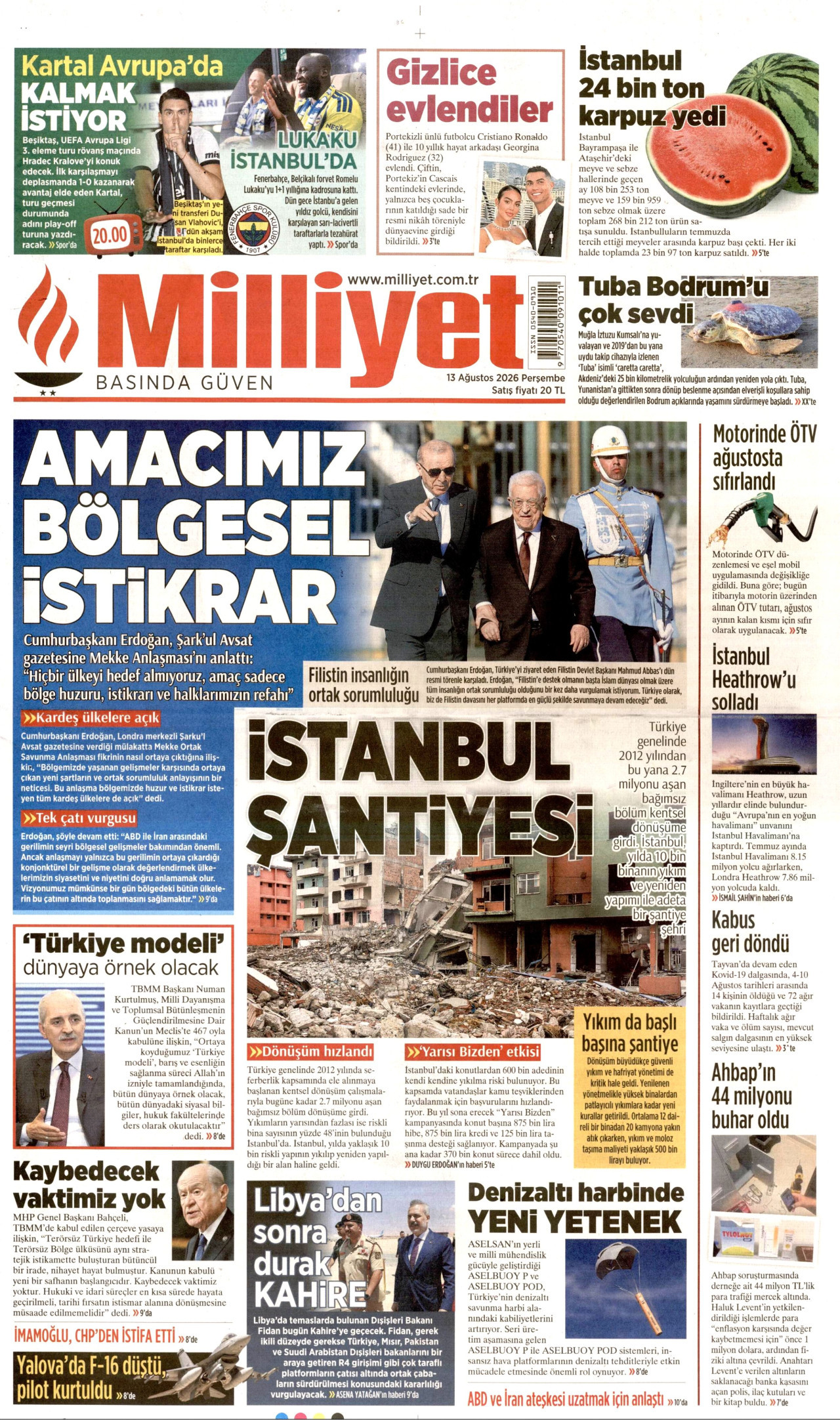 Gazeteler bugün ne yazdı? (13 Ağustos) - 9. fotoğraf