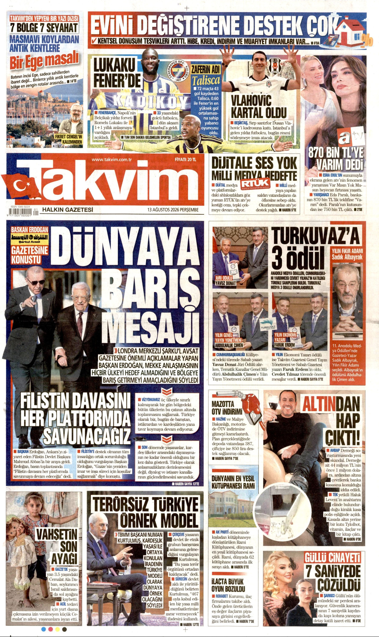 Gazeteler bugün ne yazdı? (13 Ağustos) - 12. fotoğraf