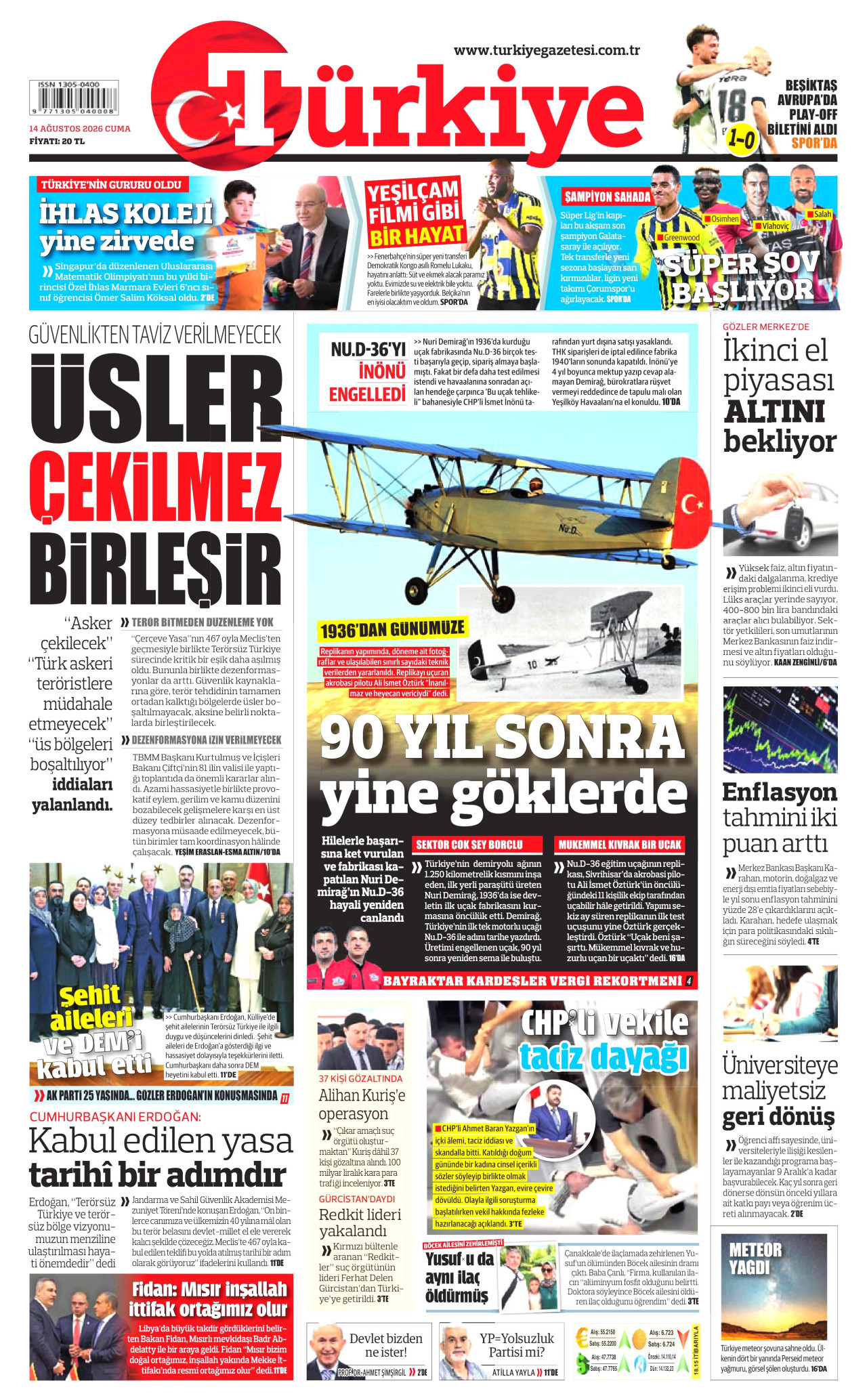 Gazeteler bugün ne yazdı? (14 Ağustos) - 4. fotoğraf