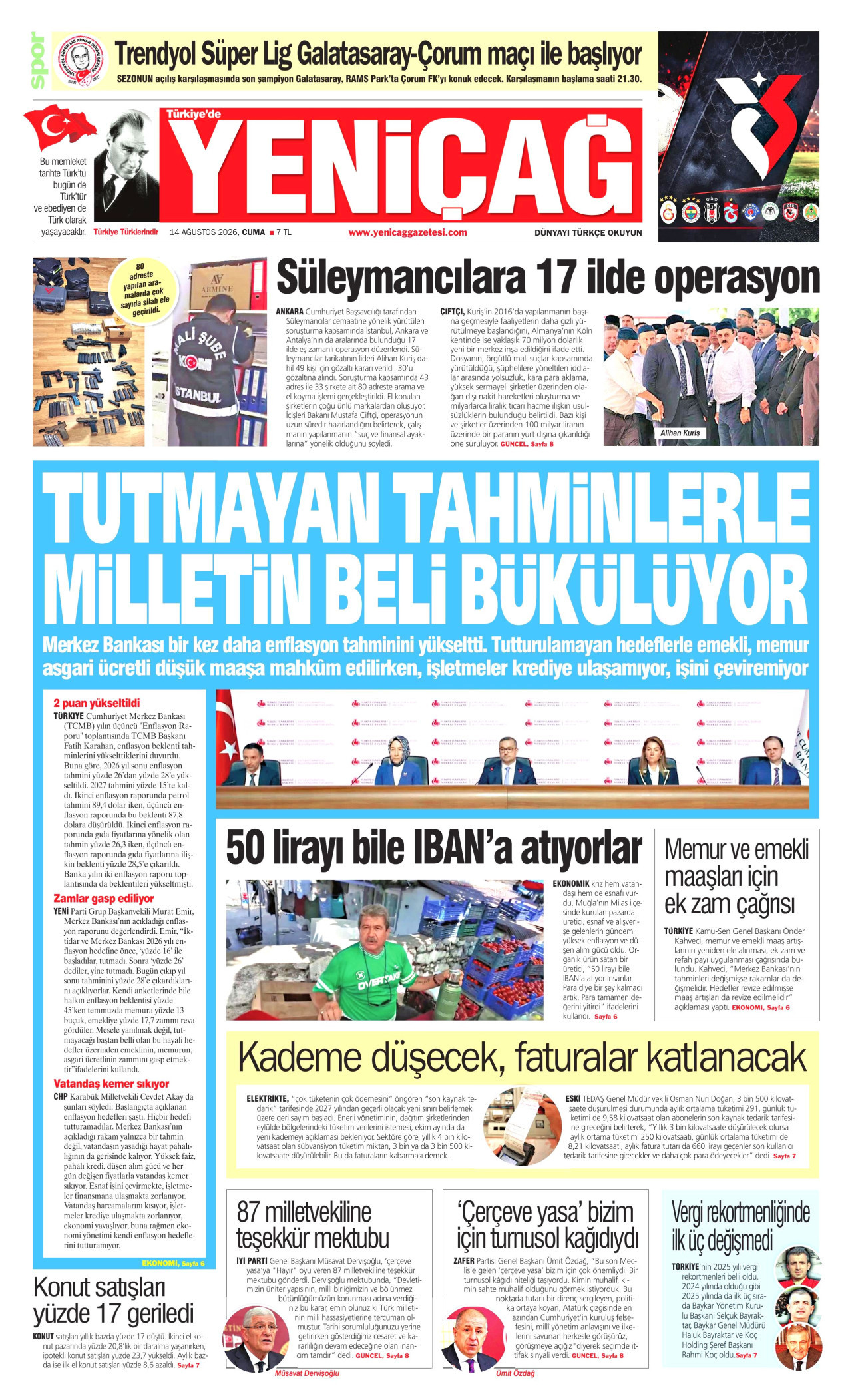 Gazeteler bugün ne yazdı? (14 Ağustos) - 2. fotoğraf