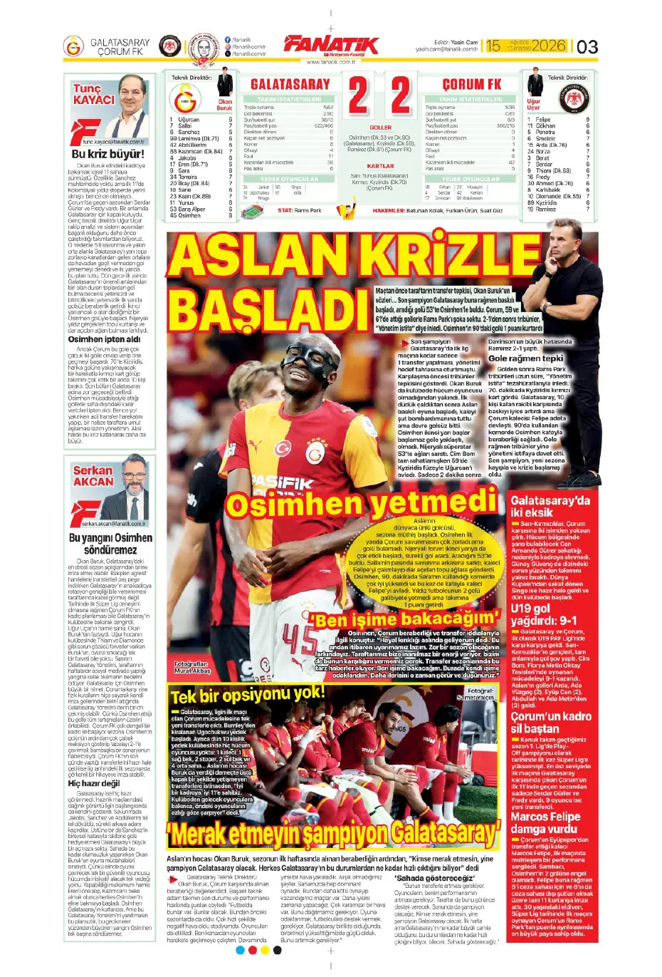 Okan Buruk: Hazır değiliz | Spor manşetleri - 1. fotoğraf