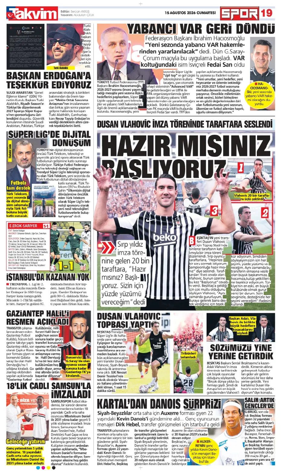 Okan Buruk: Hazır değiliz | Spor manşetleri - 11. fotoğraf