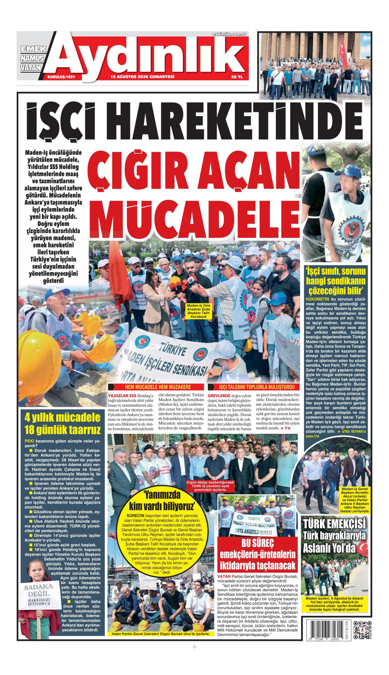 Gazeteler bugün ne yazdı? (15 Ağustos) - 3. fotoğraf