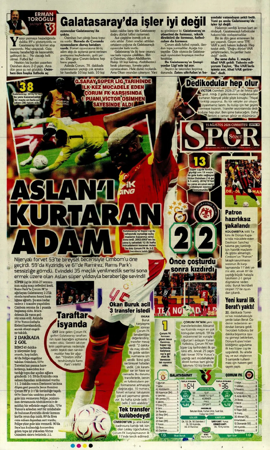 Okan Buruk: Hazır değiliz | Spor manşetleri - 10. fotoğraf