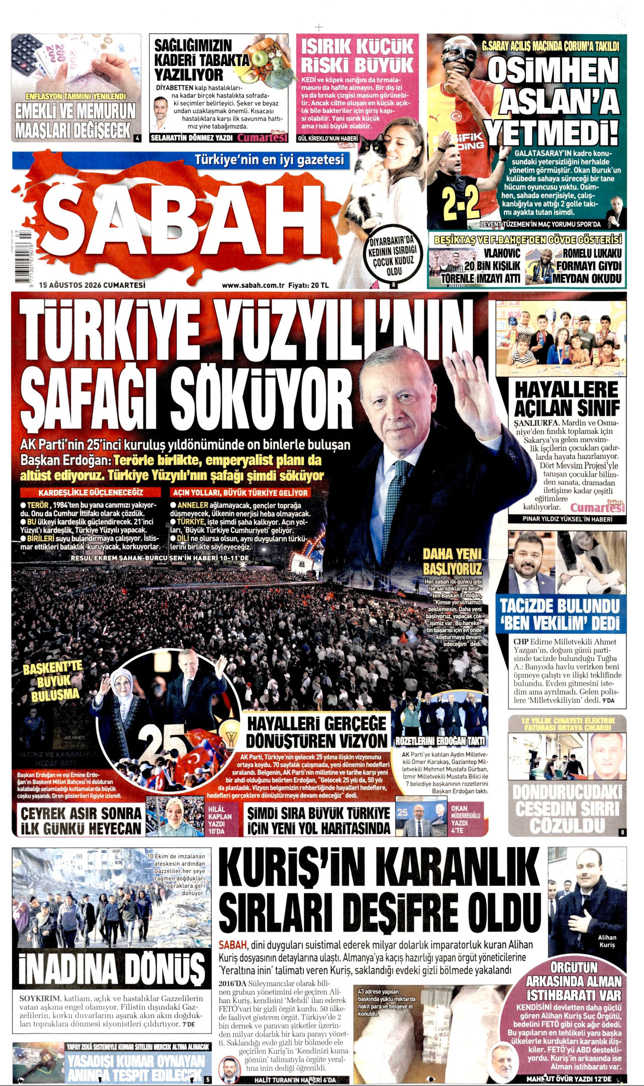 Gazeteler bugün ne yazdı? (15 Ağustos) - 2. fotoğraf