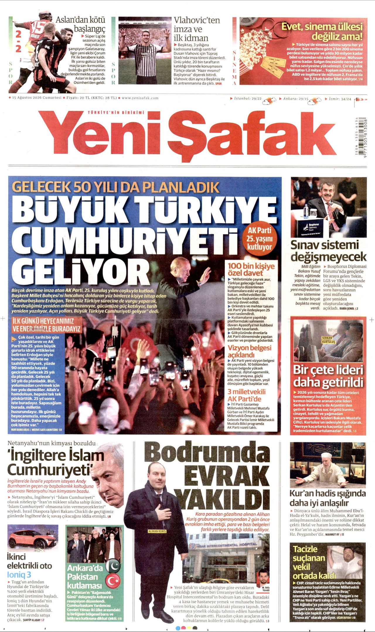Gazeteler bugün ne yazdı? (15 Ağustos) - 7. fotoğraf