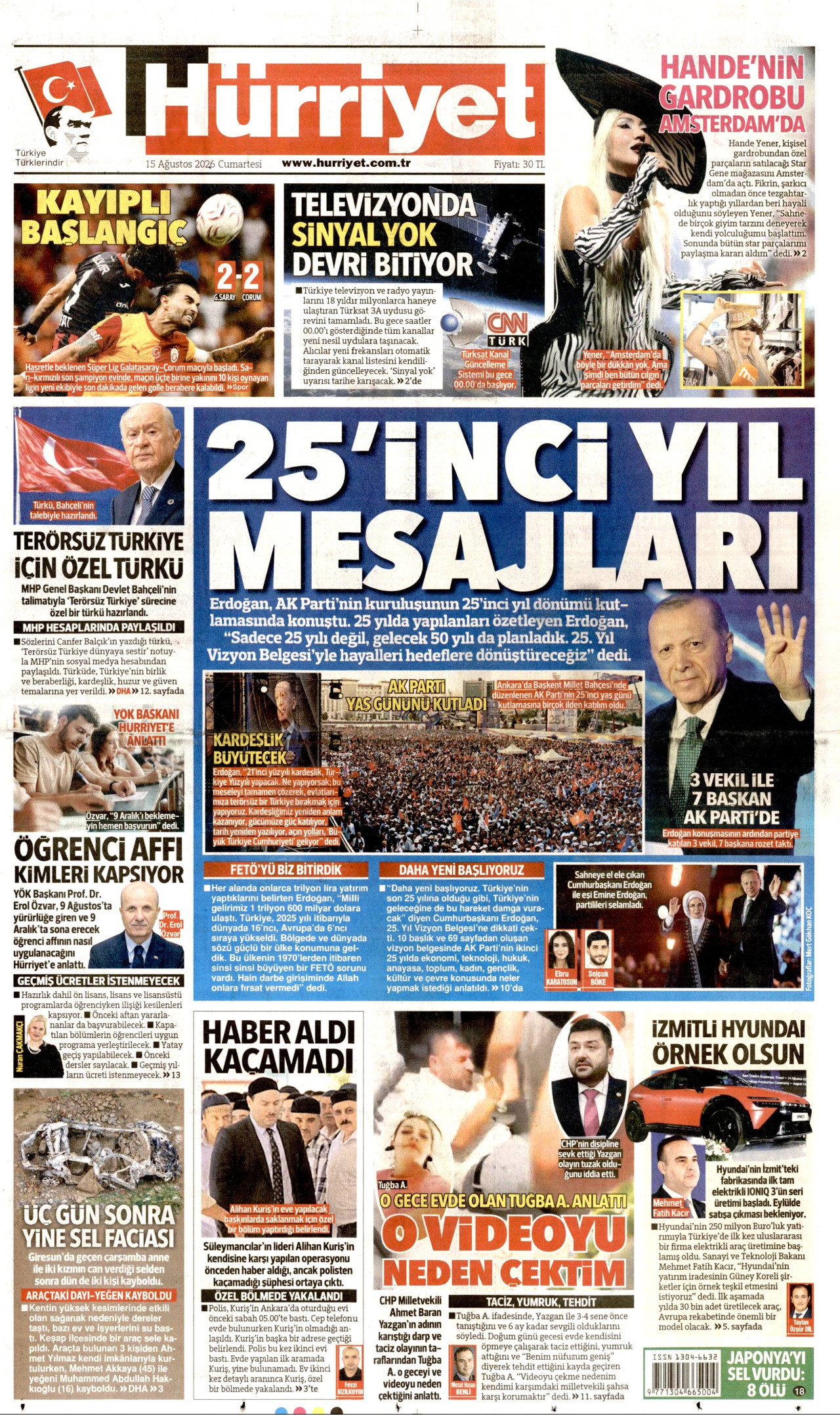 Gazeteler bugün ne yazdı? (15 Ağustos) - 1. fotoğraf