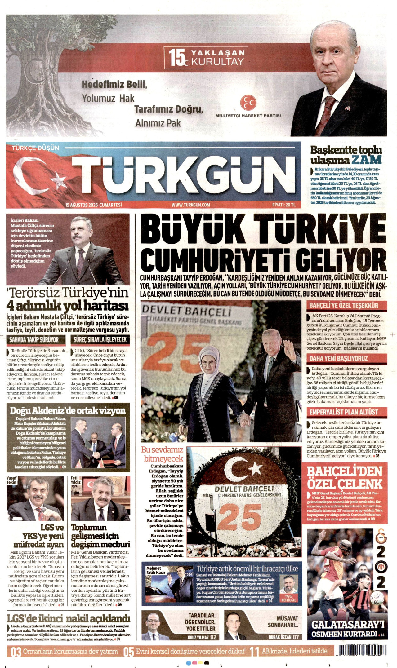Gazeteler bugün ne yazdı? (15 Ağustos) - 9. fotoğraf