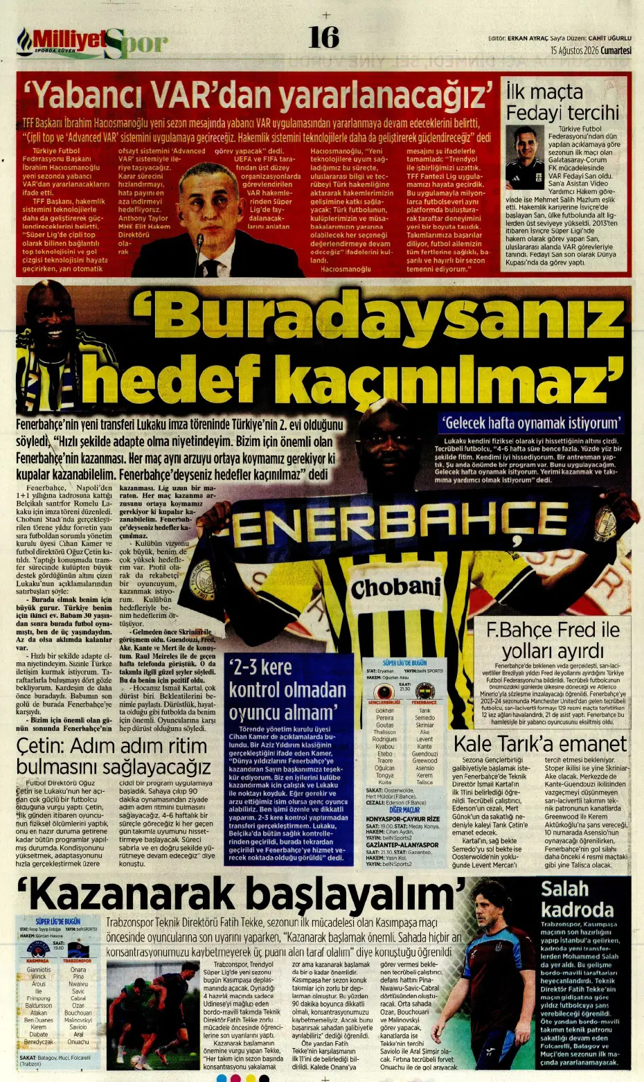 Okan Buruk: Hazır değiliz | Spor manşetleri - 12. fotoğraf