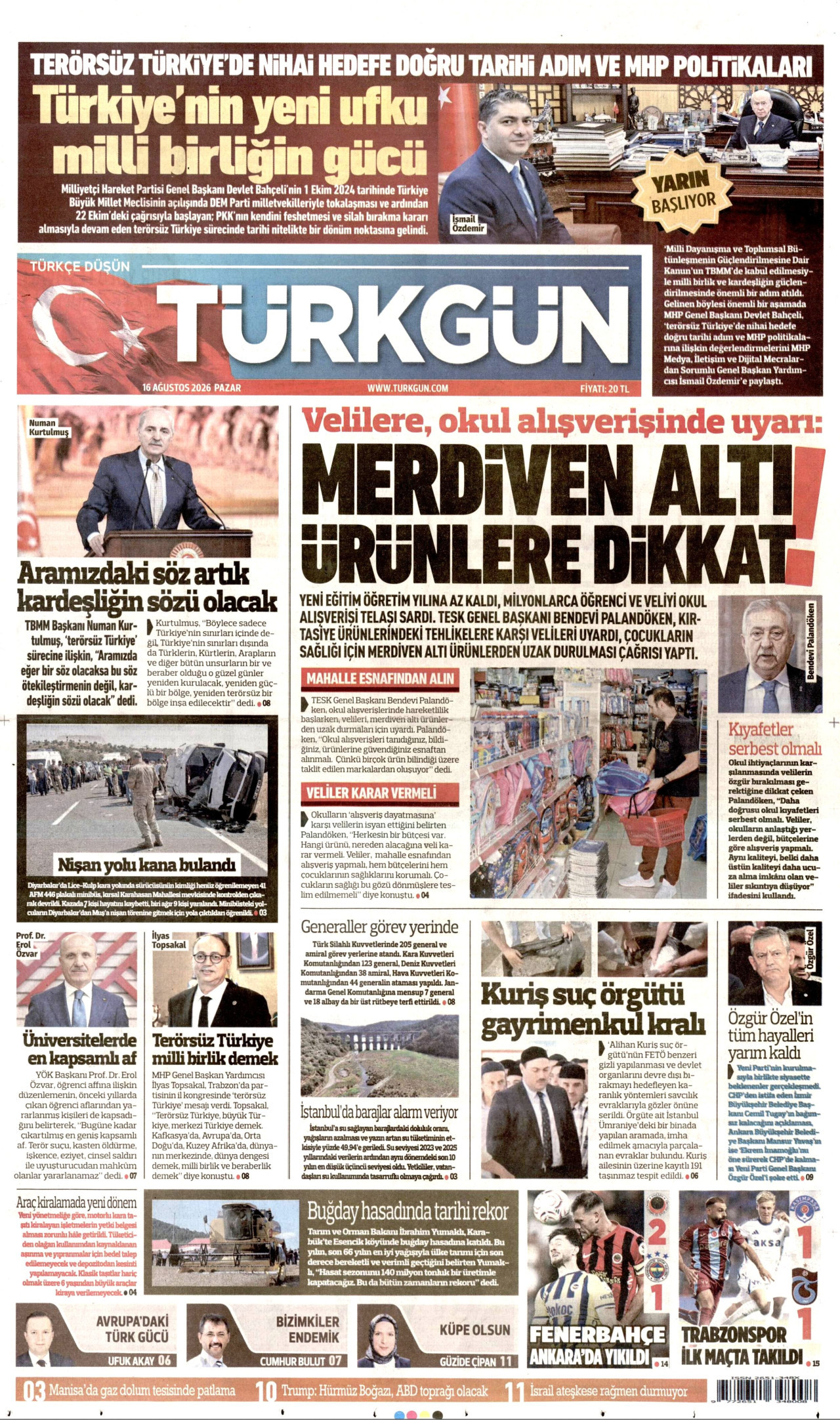 Gazeteler bugün ne yazdı? (16 Ağustos) - 6. fotoğraf