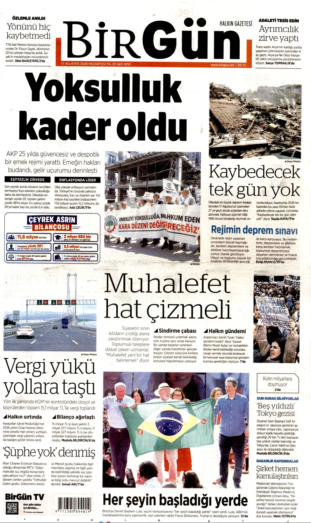 Gazeteler bugün ne yazdı? (17 Ağustos) - 1. fotoğraf