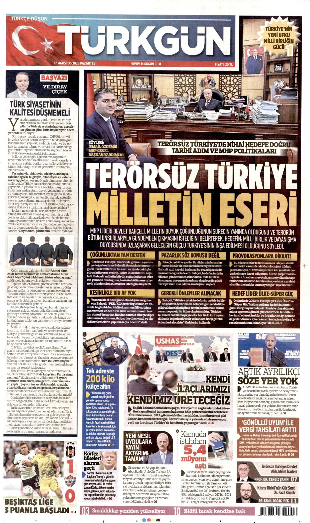 Gazeteler bugün ne yazdı? (17 Ağustos) - 8. fotoğraf